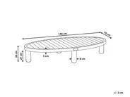 Ulkosohvapöytä NUMANA 140 cm 70 cm Akaasia Vaaleanruskea_1074314