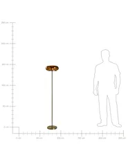 LED Floor Lamp NITH with Dimmer Glass Brown_1102753