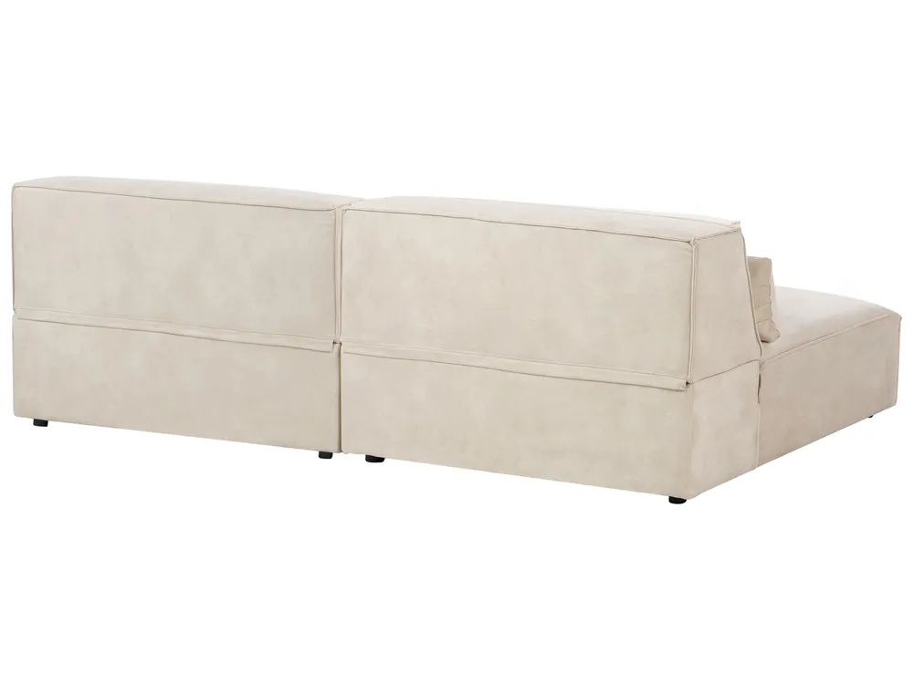 Modular Sofa 2 Seater HELLNAR Velvet Light Beige_910817