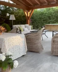Set of 2 Garden Armchairs with Cushions SUSUA Rattan Natural_957940