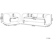 Living Room Set 4 Seater LEIREN Boucle White_920808