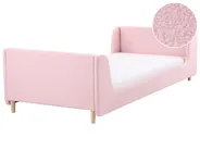 Barnsäng Bouclé LAYE 90 x 200 cm Rosa_962100