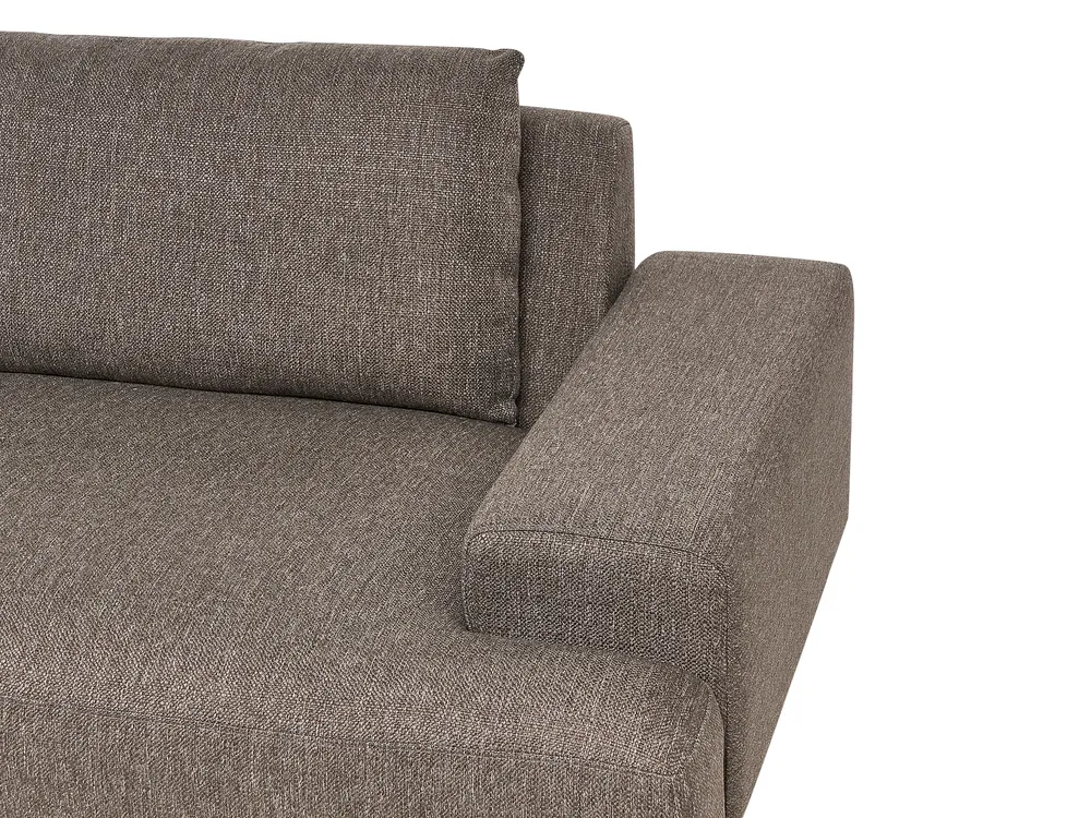 Corner Sofa 4 Seater MARIFERD Fabric Brown Left Hand_903209