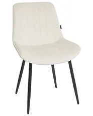 Set of 2 Dining Chairs DUBROVNIK Velvet Light Beige_928981