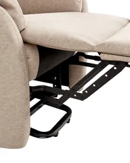 Electric Recliner Chair ELEGY with Footrest Velvet Beige_1014369