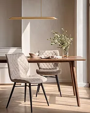 Ruokatuolisetti 2 kpl LISLE Kangas Beige_1150871