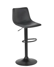 Set of 2 Bar Stools LEBRIJA Swivel Faux Leather Black_1011402