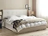 Ottoman Bed LORIENT Fabric Beige 180 x 200 cm (EU Super King)