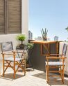 Set of 2 Garden Chairs CINE Acacia Wood Grey