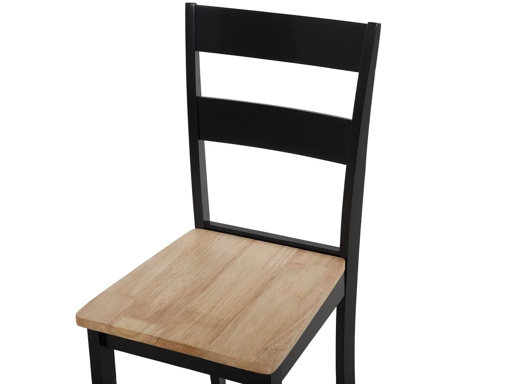 Dining Set GEORGIA Wood Brown/ Black 6 Seater_736767