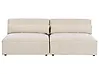 Modular Sofa 2 Seater HELLNAR Velvet Light Beige