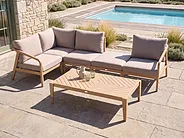 Trädgårdssoffbord RIVELLO 123 cm 68 cm Akaciaträ Ljusbrun_1156398