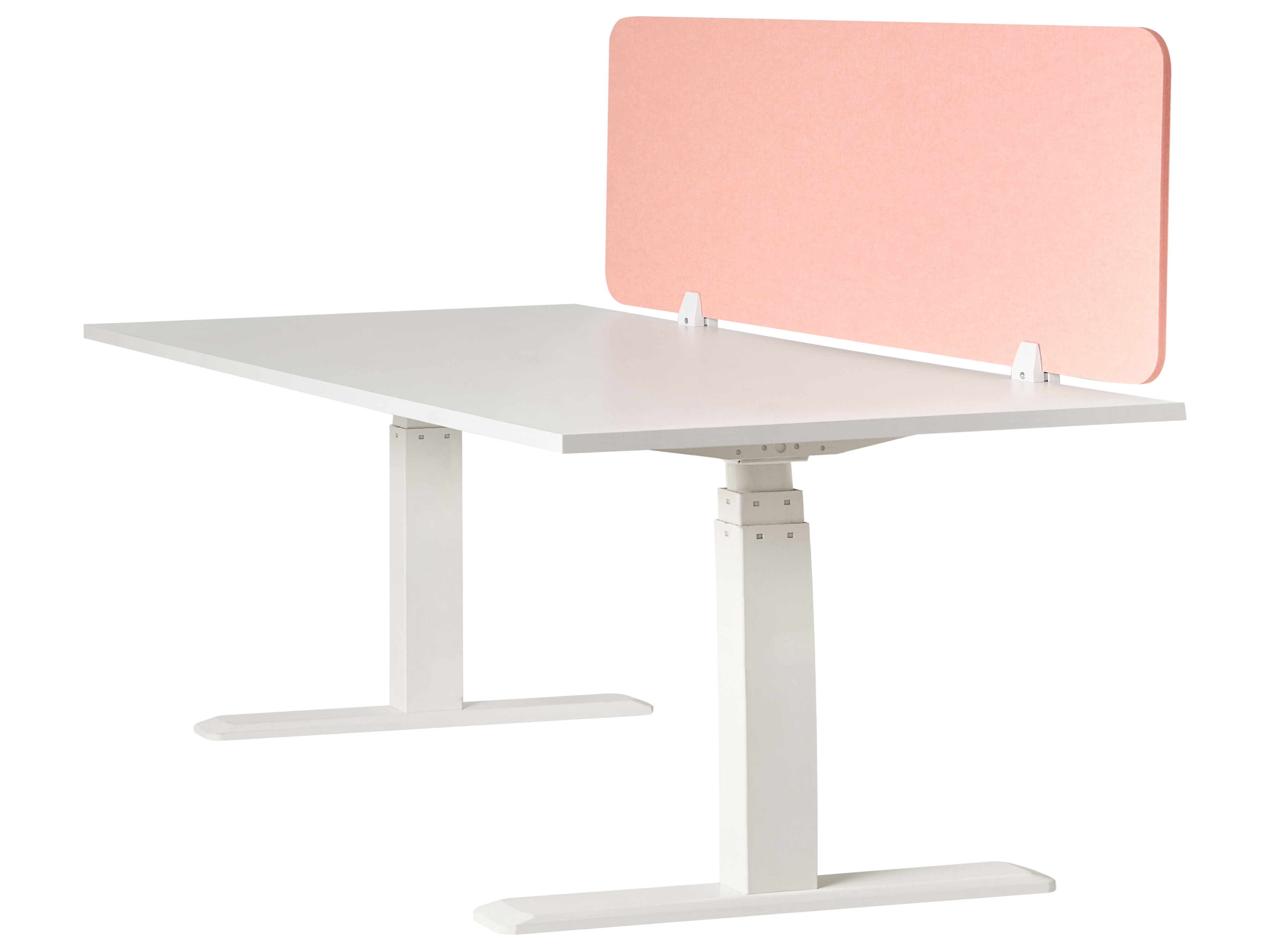 Desk Screen SPLIT 160 x 50 cm Peach Pink_1050628