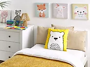 Throw Cushion WARANASI 45 x 45 cm Cotton Yellow_1187175