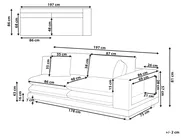 Sofa 2 Seater HEDEN with Cushion Fabric Light Beige_950534