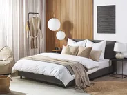 Bed Fabric ALBI 160 x 200 cm (EU King Size) Grey_726395
