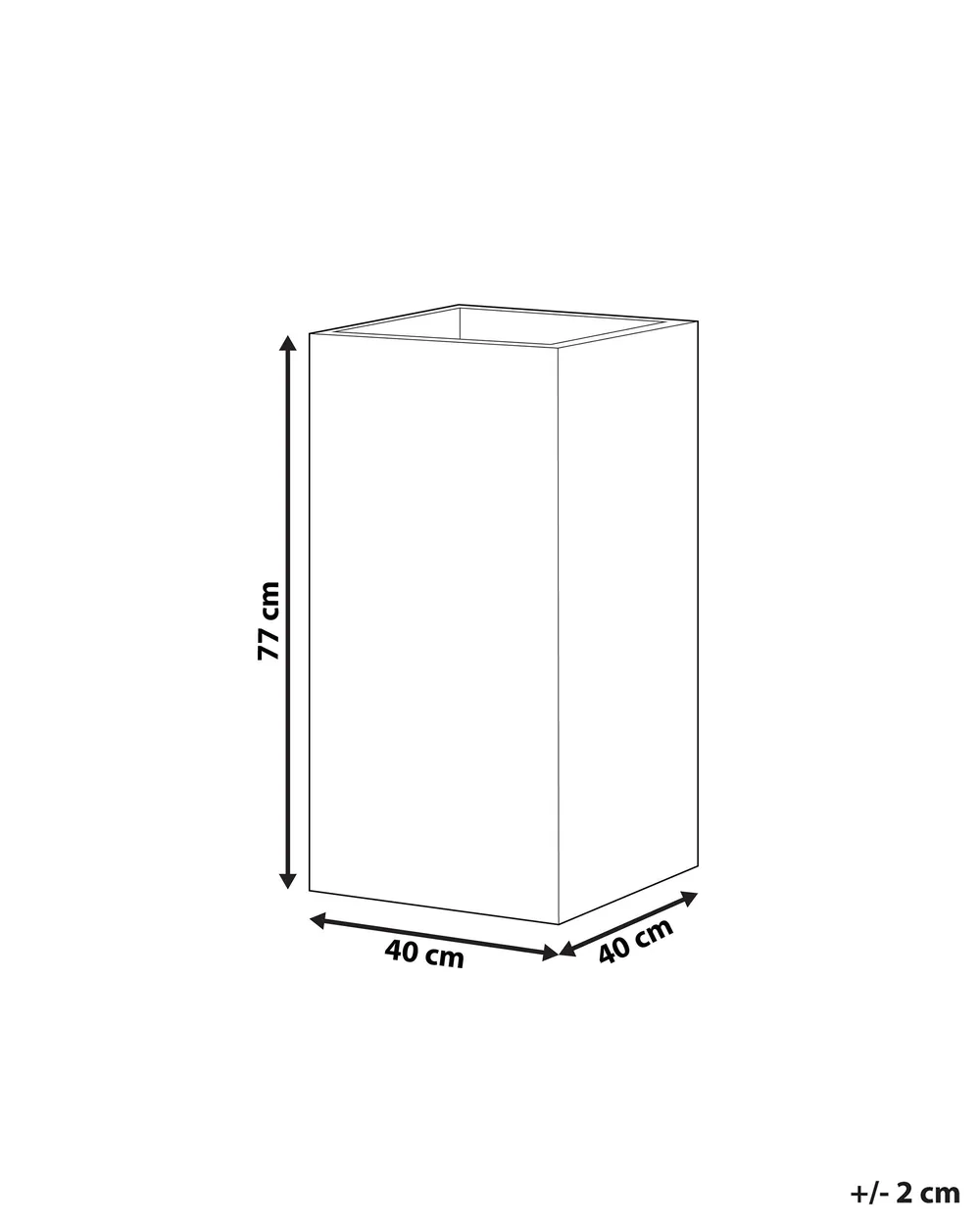 Plant Pot DION 40 cm Grey_782404