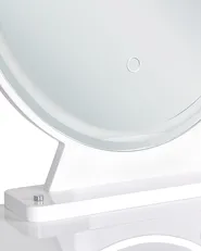 Sminkbord med spegel och pall CAEN LED Vit_844965