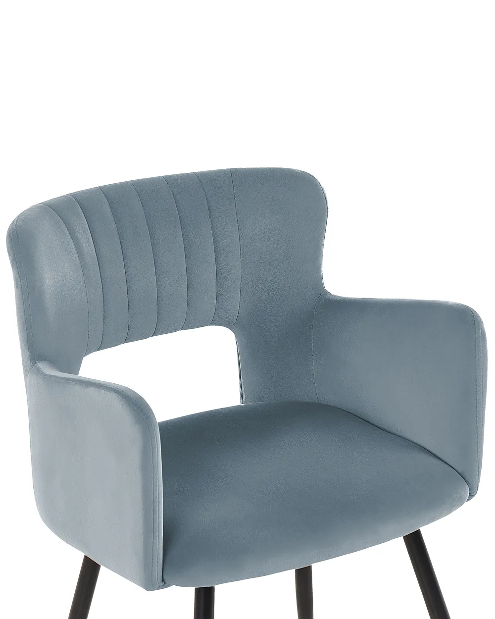 Set of 2 Dining Chairs SANILAC Velvet Light Blue_847119