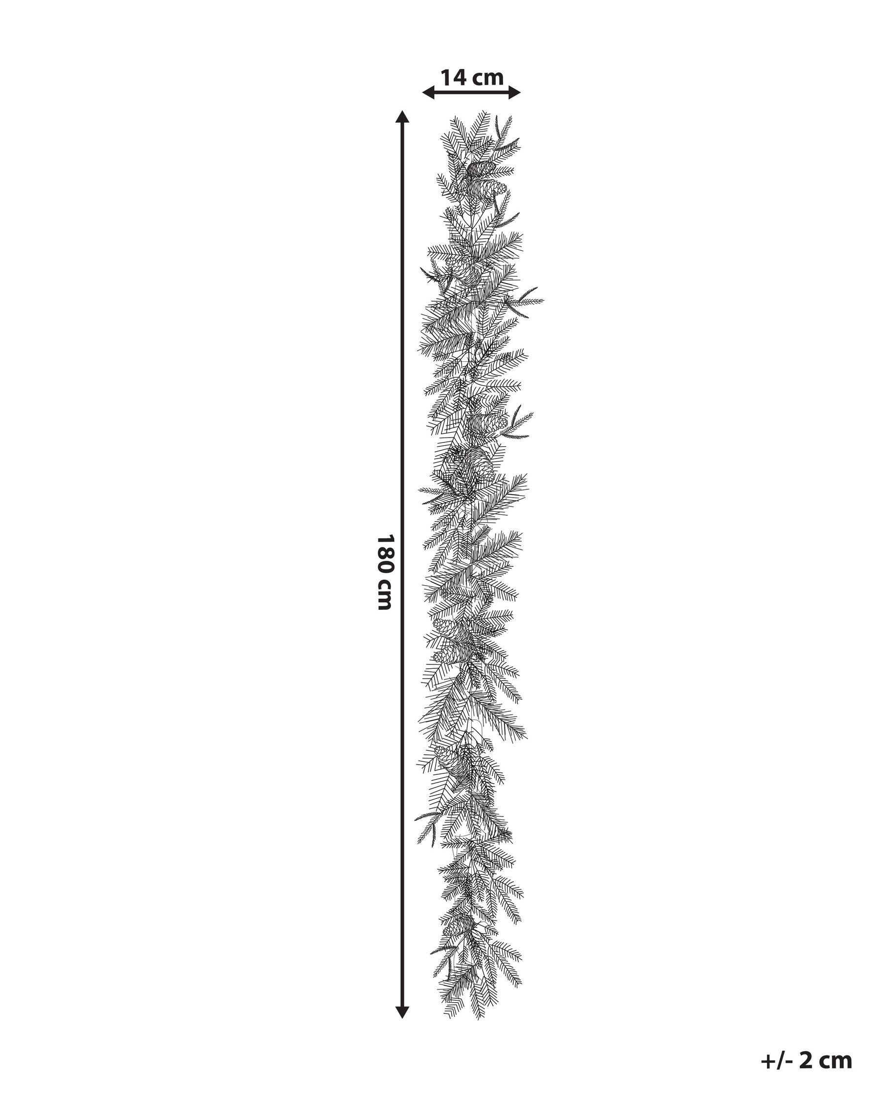 Christmas Garland LED KAMERUN 180 cm Green_881183