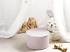 Sittpuff ZIKRIA Sammet Ljusbeige