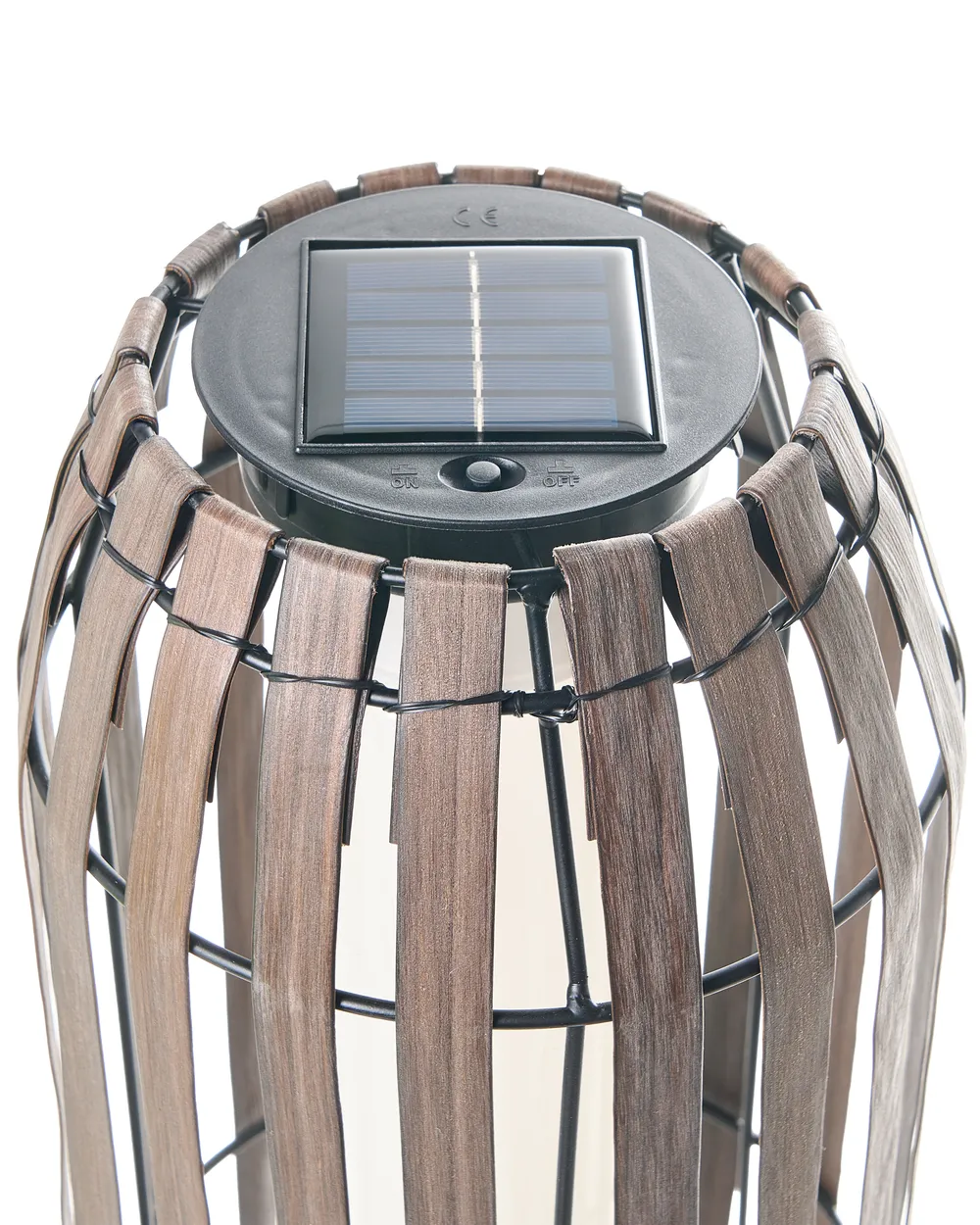 Solar Powered Lantern MUZIZI 69 cm Dark Brown_1042988