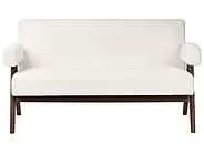 Soffa 2-sits TAMRE Bouclé Off-White/ Mörkbrun_985258