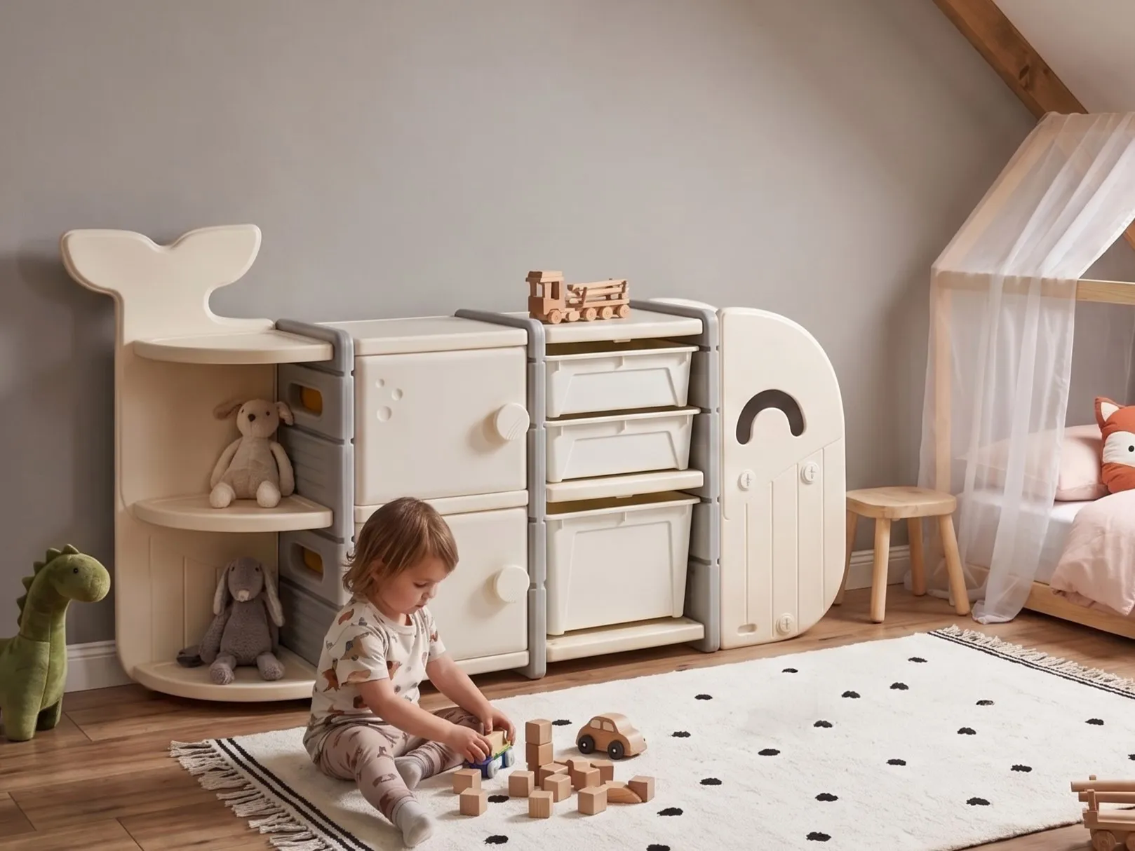 Leluhyllykkö WHALAN Valas 83 cm Beige_1120821