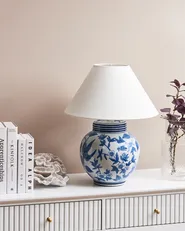 Bordslampa ARUNCA Porslin Vit/ Blå_980616