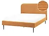 Bed Corduroy FLAYAT 140 x 200 cm (EU Double) Orange