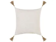 Set of 2 Decorative Cushions AZALEA 45 x 45 cm Light Beige Solid_769909
