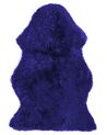 Sheepskin Rug ULURU Navy Blue 65 x 110 cm