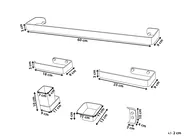 6-Piece Bathroom Hardware Set ZORRITOS with Towel Bars and Hooks Metal Gold_989413