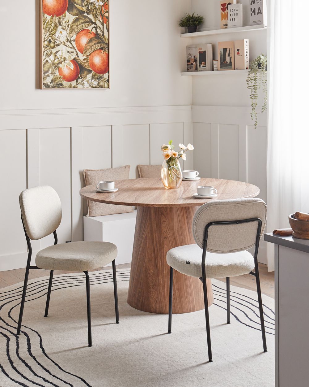 Sett med 2 spisestoler LOLETA Lys beige