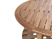 Sofabord til hagen Med hylle MILZANO 80 cm 80 cm Akasietre Brun_1182819