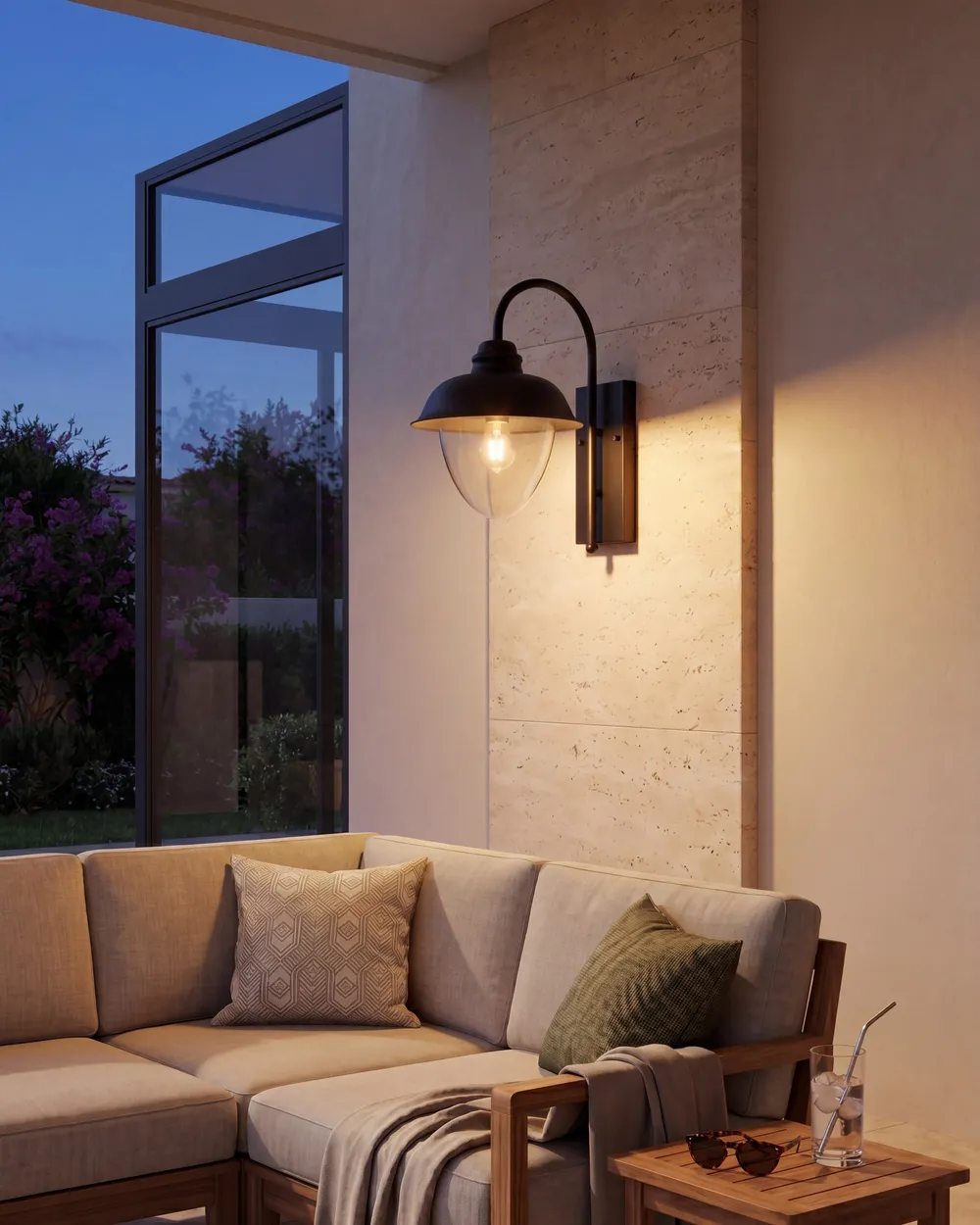 Outdoor Wall Light BANKA Black