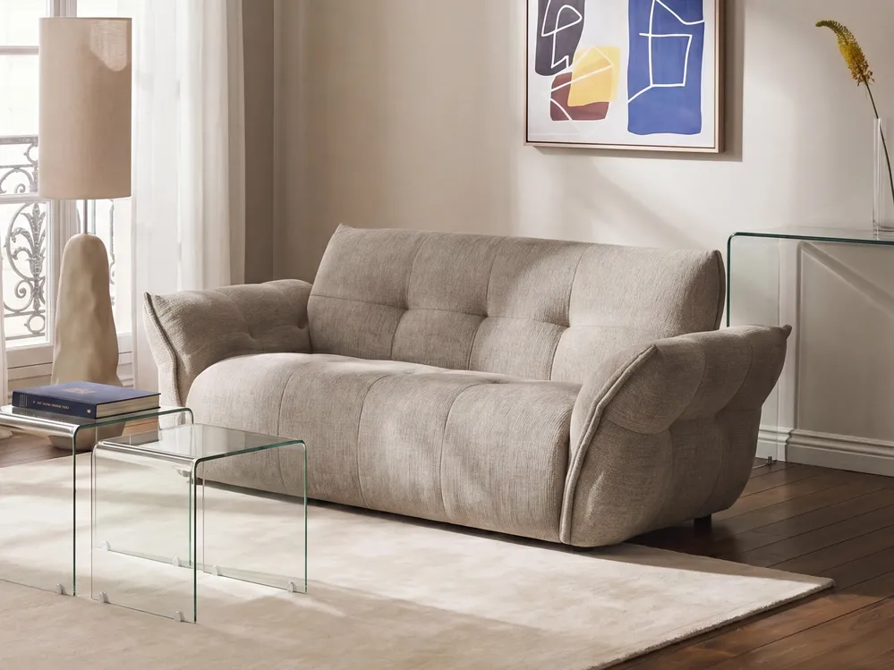 Sofa 2 Seater HALBA Fabric Taupe