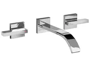 Väggmonterad tvättställsblandare BERRACO Mässing Silver_986800