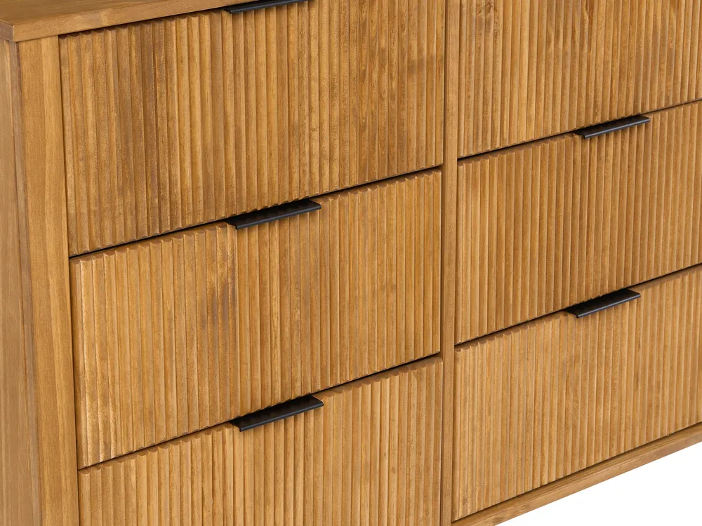 Bedroom Set Pine Wood FLAVIGNAC 120 x 200 cm (EU Small Double) Light Brown_1099309