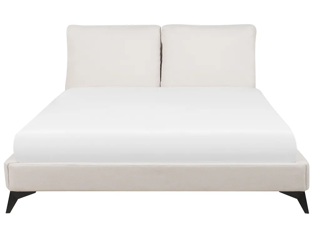 Sänky Chenille MELLE 180 x 200 cm Vaaleanbeige_763147