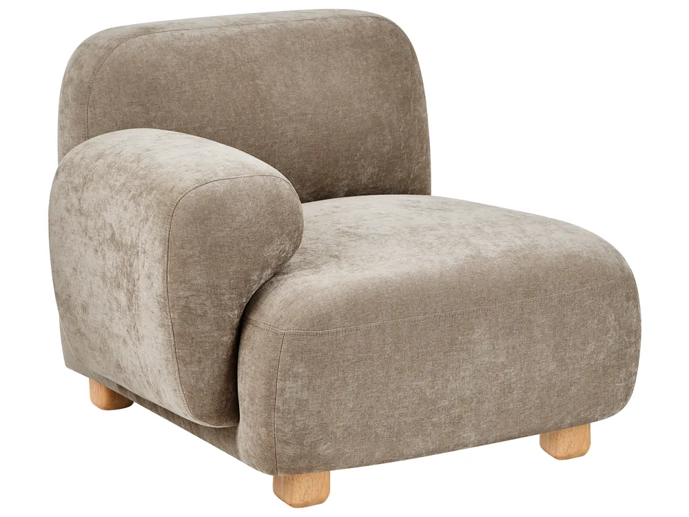 Modular Sofa 3 Seater AMLI with Ottoman Fabric Beige_1070340