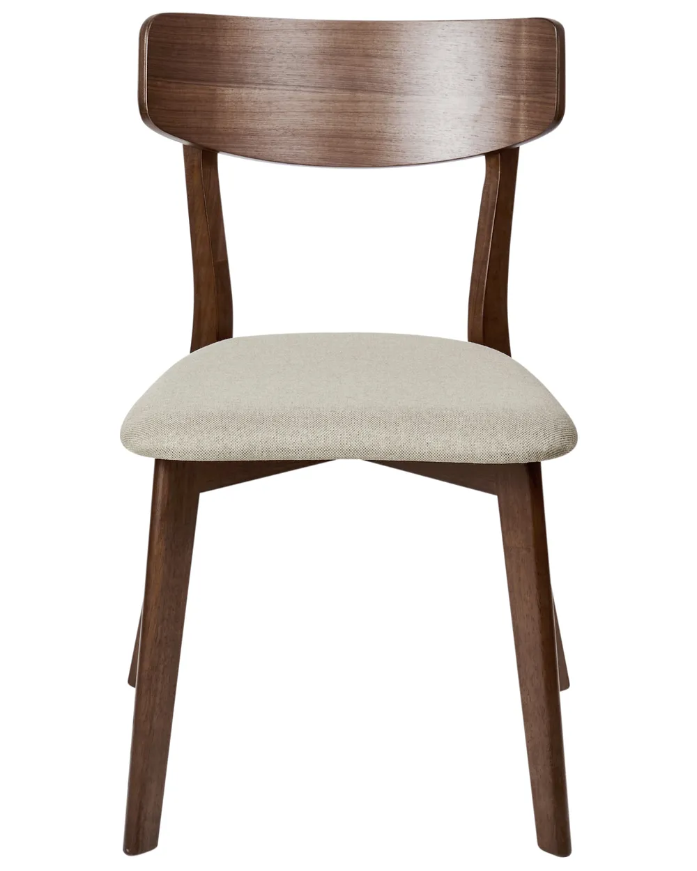 Set med 2 matstolar HOLLY Trä Brun/ Beige_952301