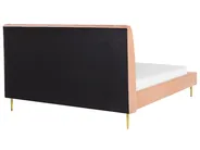 Bed Velvet MARVILLE 180 x 200 cm (EU Super King) Peach Pink_773455