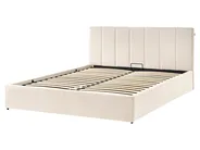 Ottoman Bed DREUX Velvet Light Beige 160 x 200 cm (EU King Size)_1012268