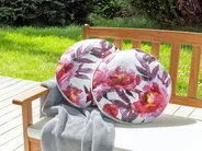 Set med 2 utomhusdynor LANROSSO Blommigt tryck 40 x 40 cm Rosa_881439