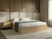 Ottoman Bed without Headboard ETEL Light Brown 180 x 200 cm (EU Super King)_1047586