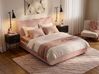 Ottoman Bed NANTERRE Fabric Pastel Pink 160 x 200 cm (EU King Size)