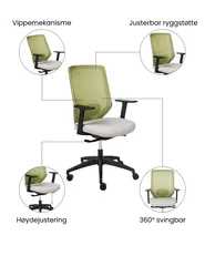 Kontorstol VIRTUOSO Lysegrønn_1073401