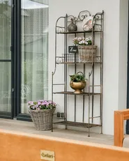 Hyllykkö ISERNIA 61 cm 155 cm Metalli Musta_1093256