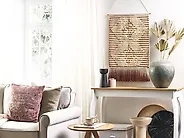 Väggdekoration i tyg SABO 75 cm Bomull Beige_1182363